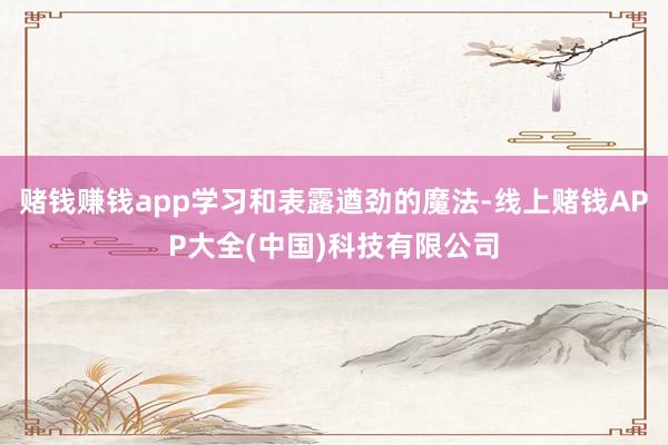 赌钱赚钱app学习和表露遒劲的魔法-线上赌钱APP大全(中国)科技有限公司