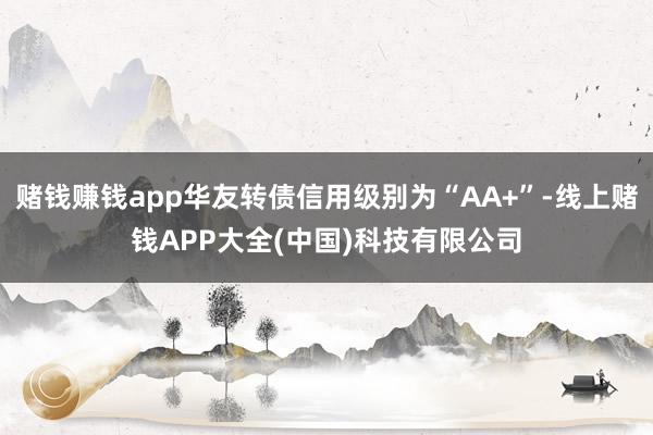 赌钱赚钱app华友转债信用级别为“AA+”-线上赌钱APP大全(中国)科技有限公司