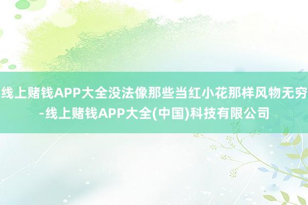 线上赌钱APP大全没法像那些当红小花那样风物无穷-线上赌钱APP大全(中国)科技有限公司