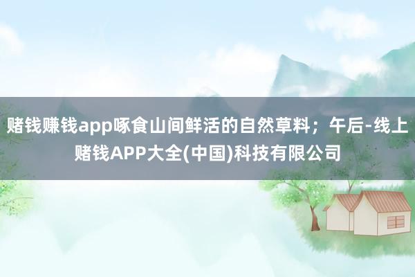 赌钱赚钱app啄食山间鲜活的自然草料；午后-线上赌钱APP大全(中国)科技有限公司